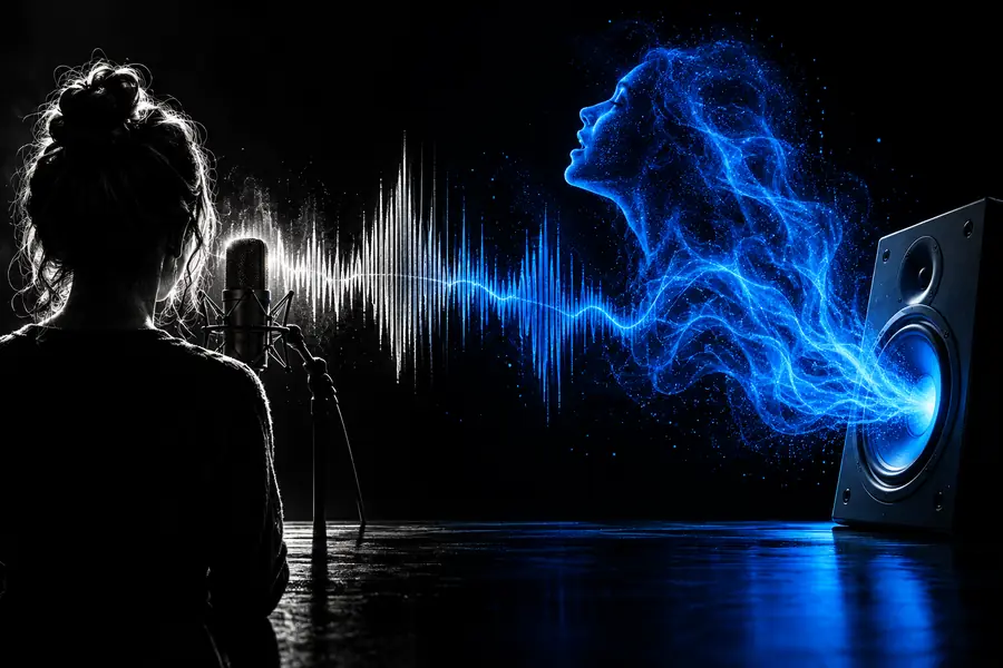 Alternative voice workflow prepared for a finished media project