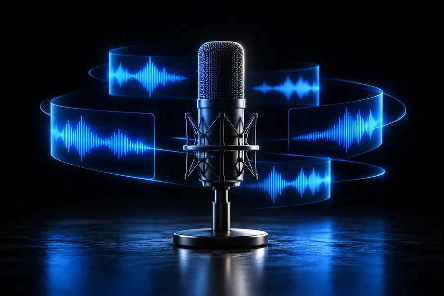 Illustration accompanying a text-to-voice guide