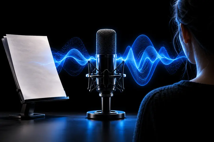 Studio-style spoken voice result